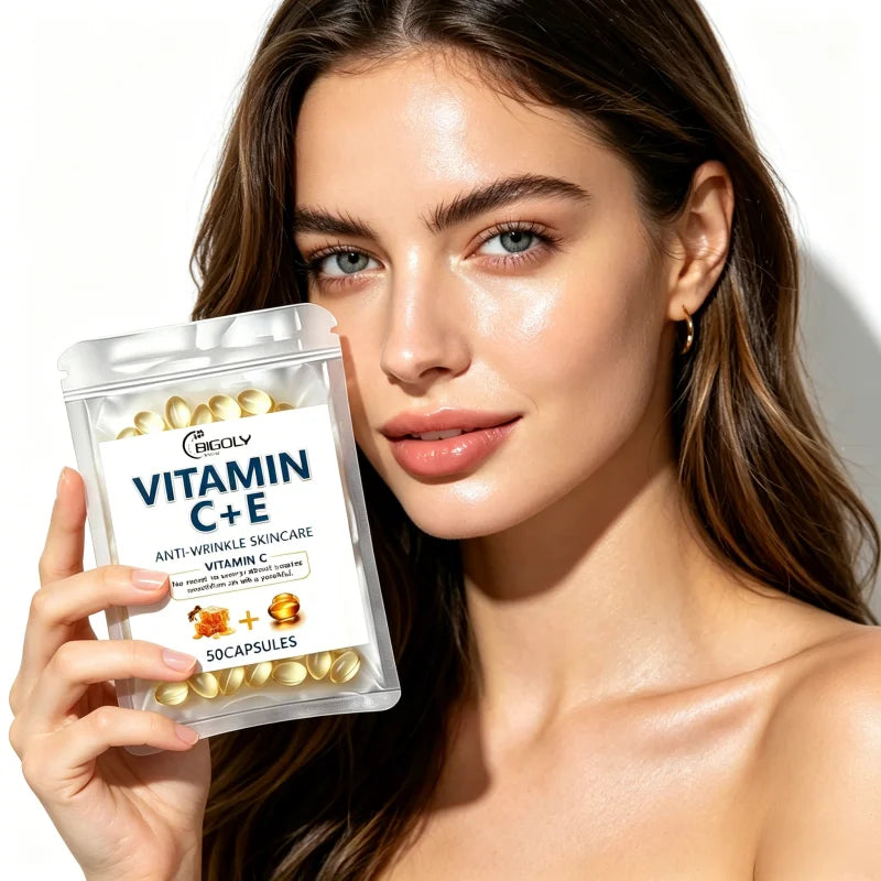 Vitamin C and E Facial Serum Capsules for Radiant Skin