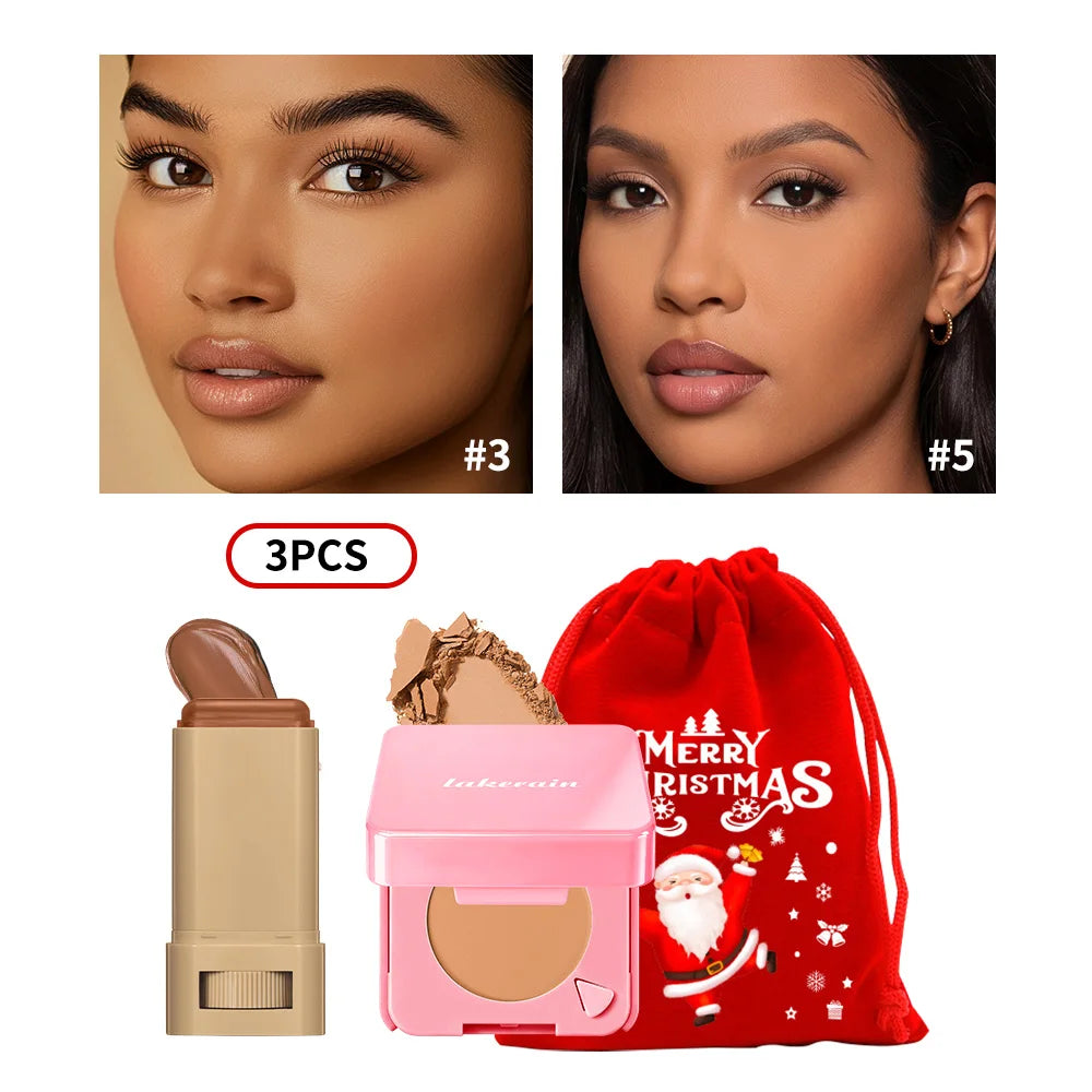 Matte Foundation and Setting Powder Makeup Set - 33