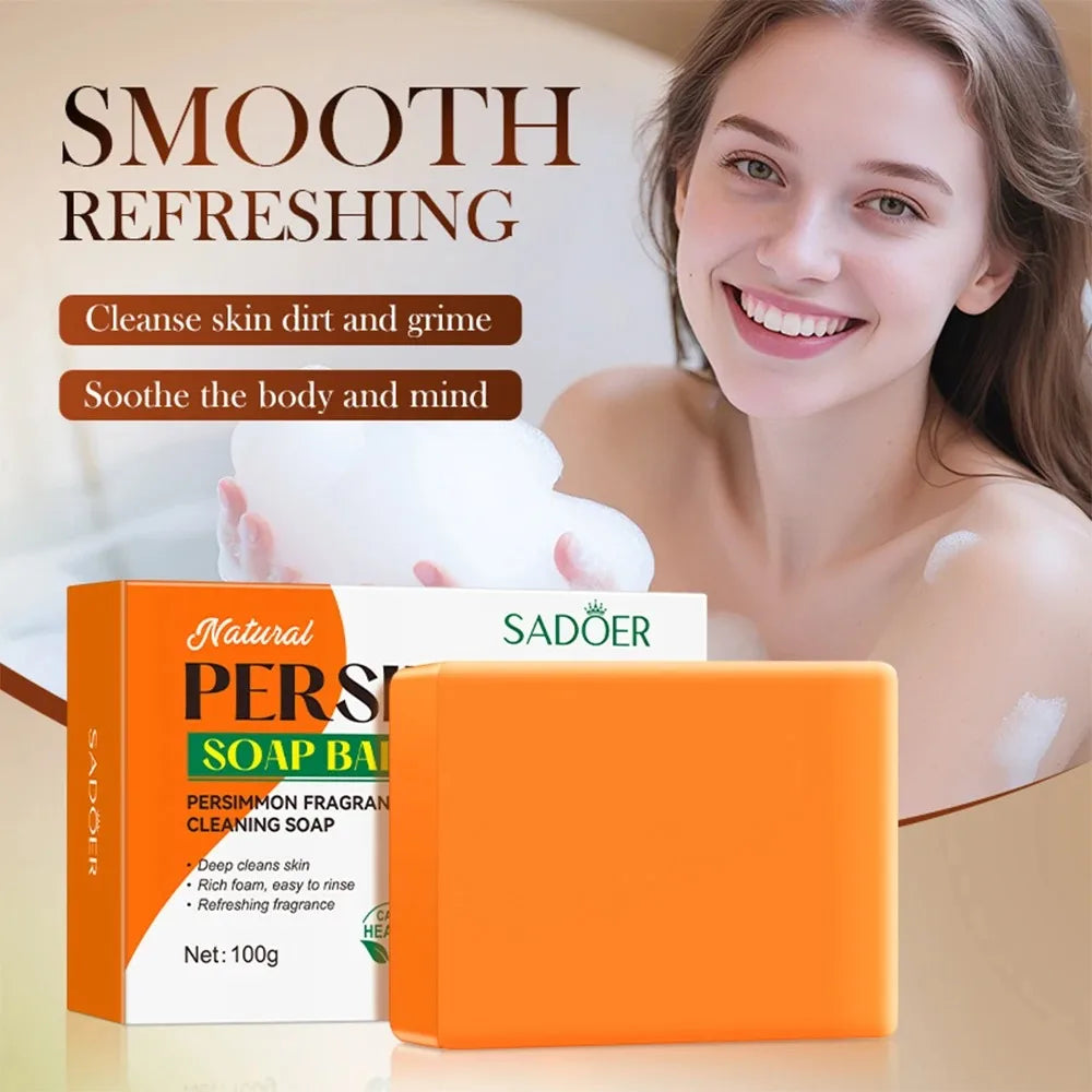 Natural Persimmon Exfoliating Cleansing Soap Bar - 16