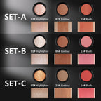 3-Piece Cream Contouring and Highlighting Makeup Stick Set