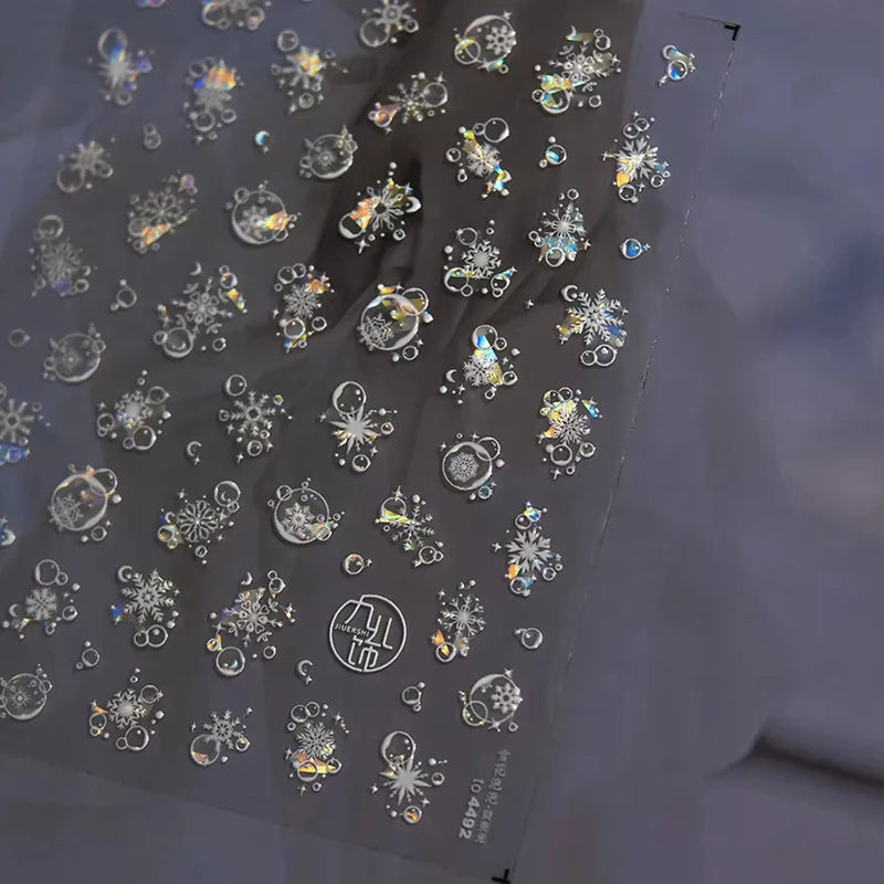 Festive Christmas Holiday Nail Art Decals