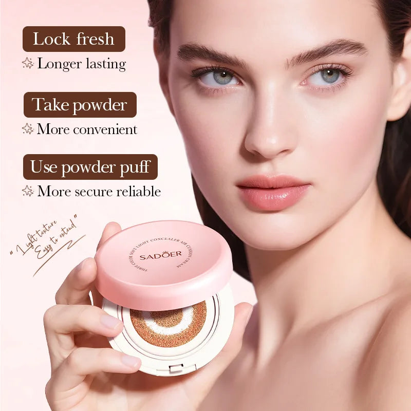 Three-Color Brightening Concealer Cushion Foundation - 3