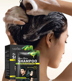Instant Black Hair Dye Shampoo for Gray Hair Coverage