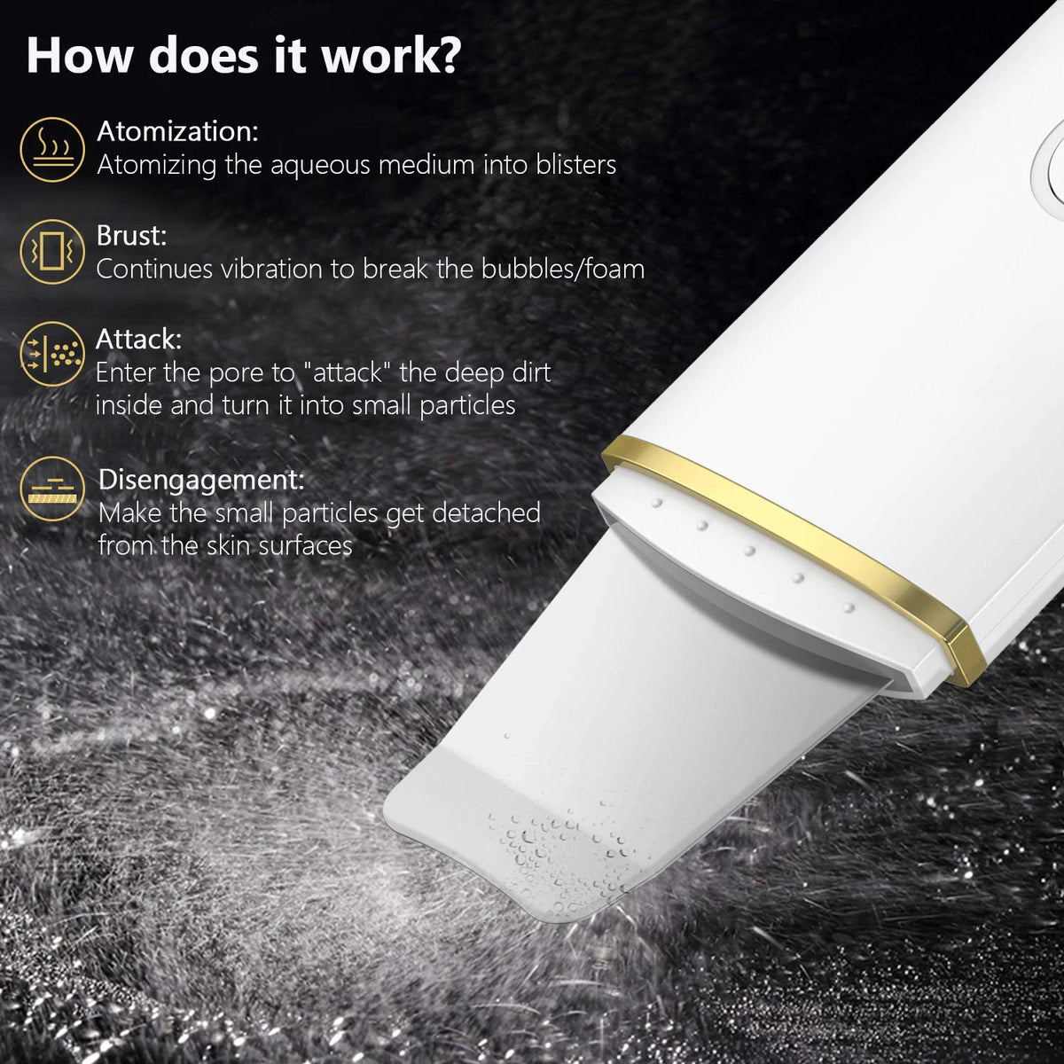 Ultrasonic Facial Skin Scrubber and Pore Cleanser