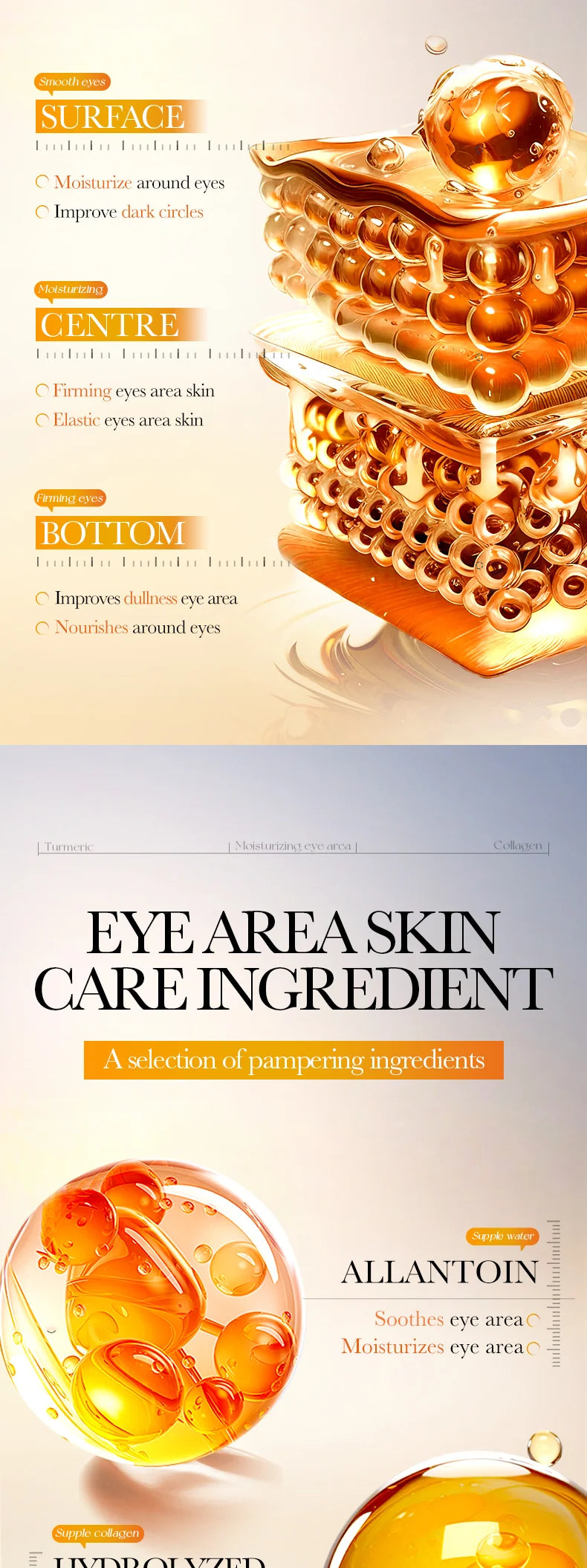 Collagen Moisturizing Eye Patches for Dark Circles and Puffiness