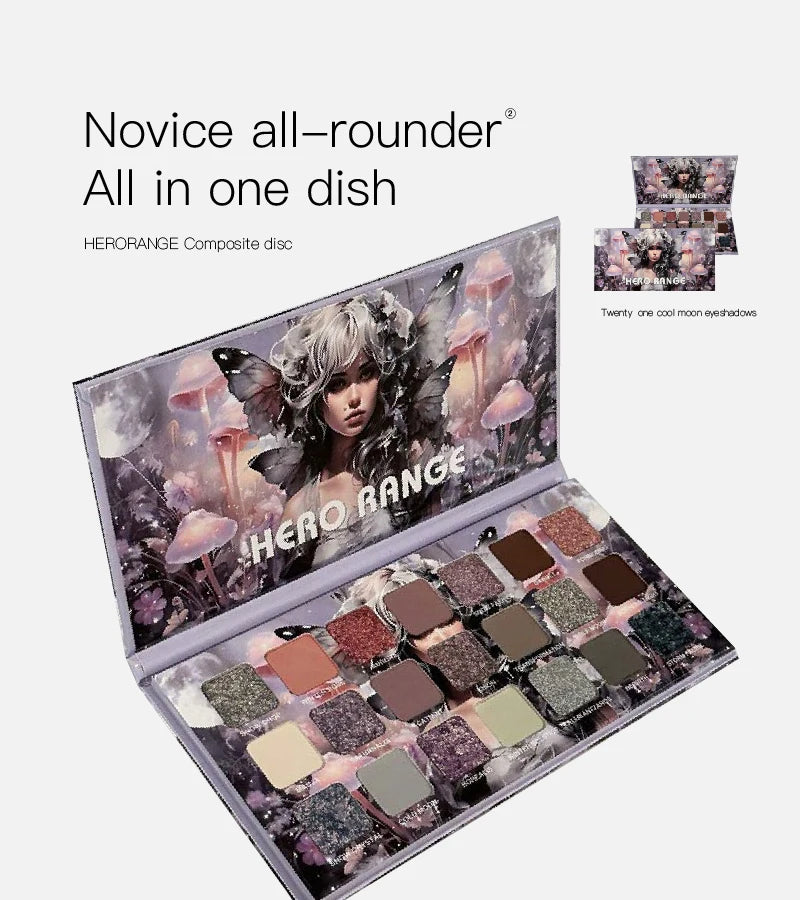 21-Color Multi-Finish Shimmer and Matte Eyeshadow Palette - 6