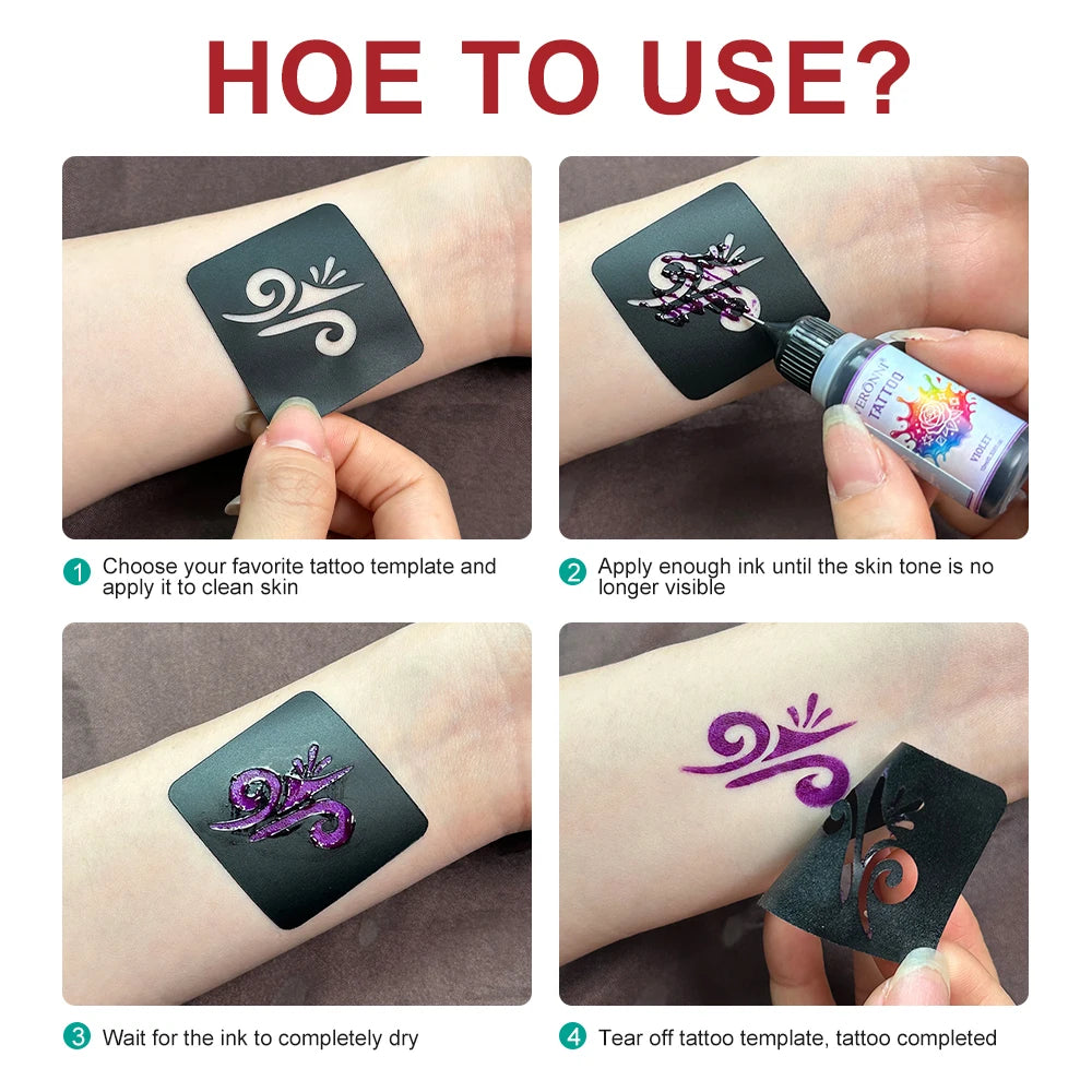 DIY Temporary Tattoo Gel Kit for Body Art - 15