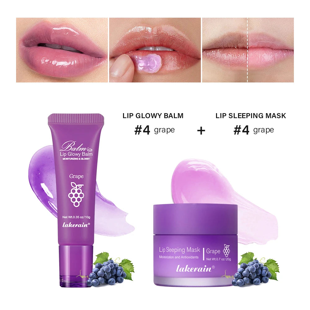 Moisturizing Lip Balm and Overnight Recovery Mask Set