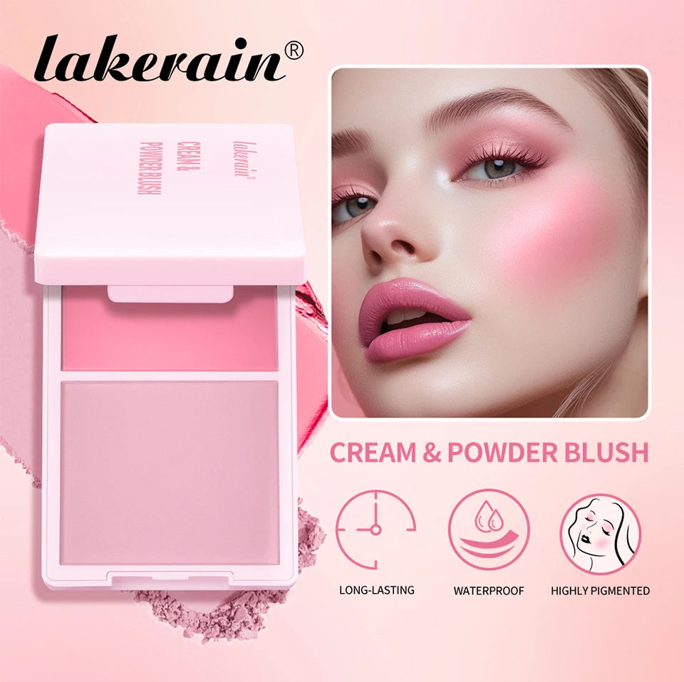2-in-1 Cream and Powder Face Blush Duo