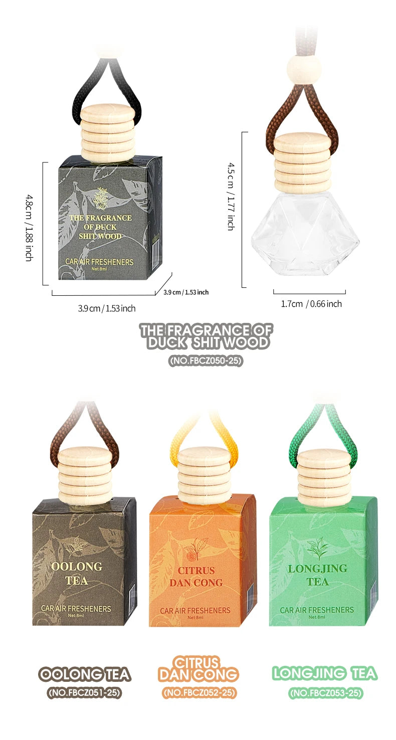 Tea Scented Hanging Car Air Freshener Set