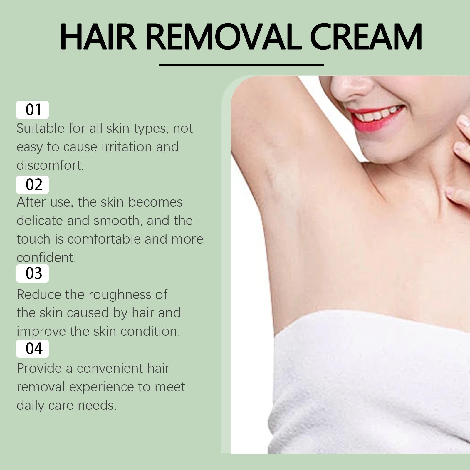 Painless Aloe Vera Hair Removal Cream for Smooth Skin - 10