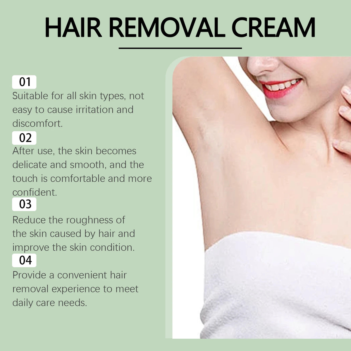 Painless Aloe Vera Hair Removal Cream for Smooth Skin
