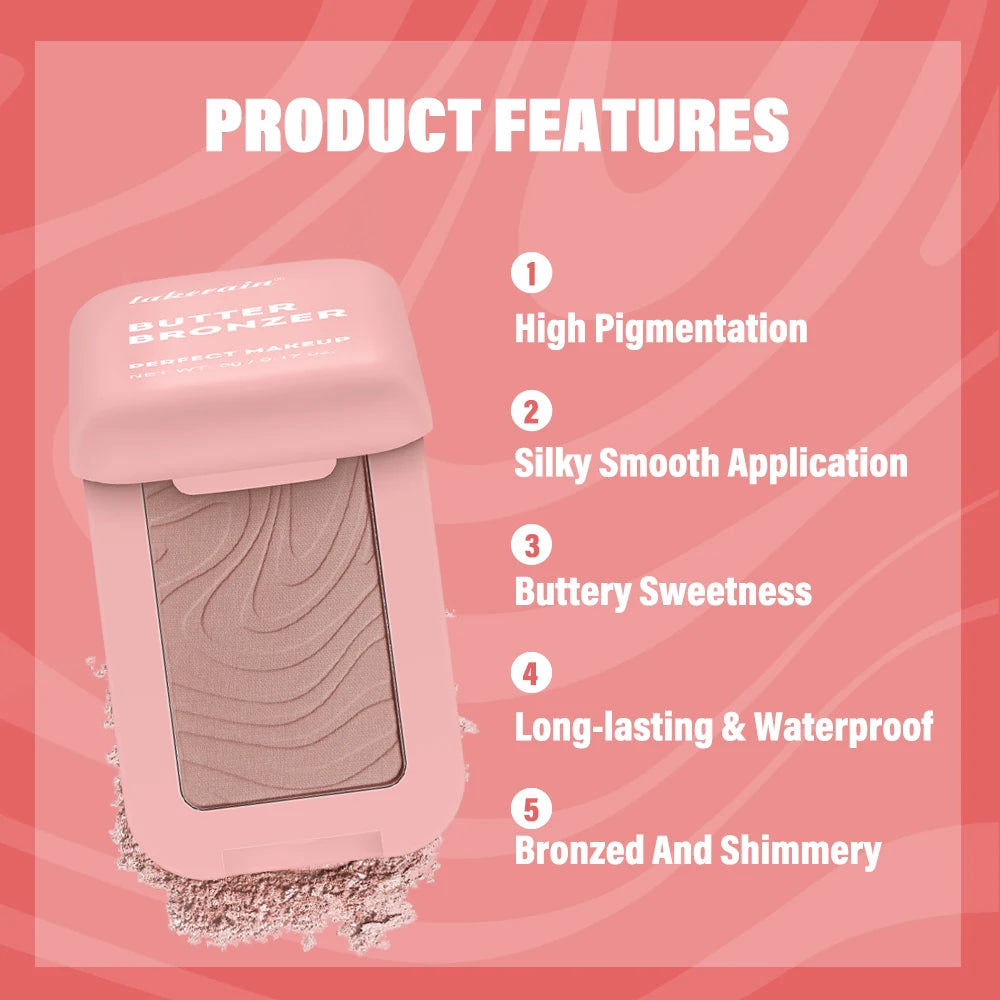Silky Matte Butter Bronzer Powder for Sculpted Face