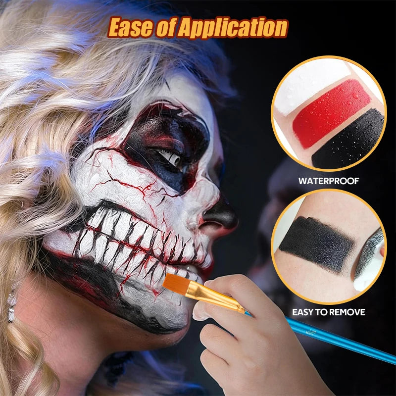 Dual-Split Water-Based Face and Body Paint Set