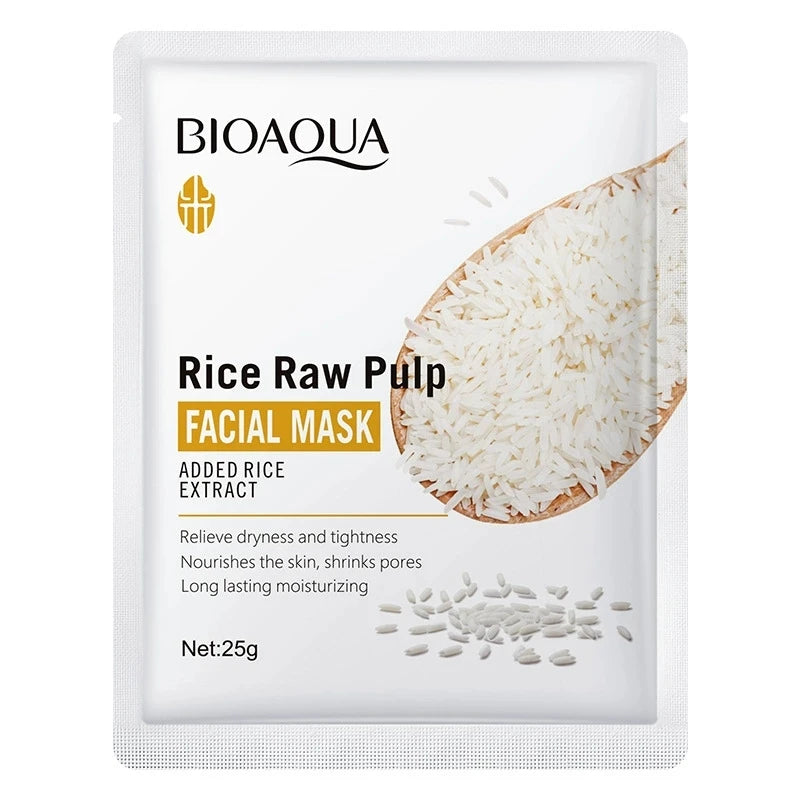 Hydrating Rice Extract Facial Sheet Mask for Glowing Skin