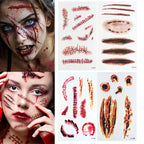 Realistic 3D Scar Tattoos for Halloween Costumes and Cosplay