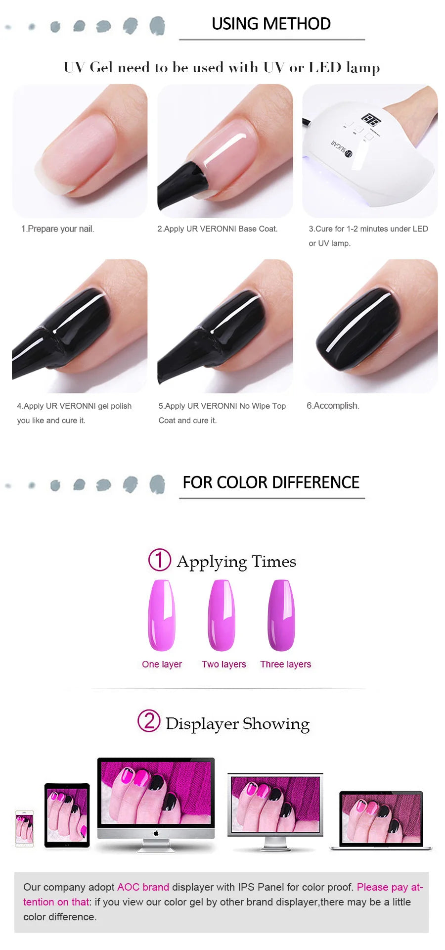 Reflective Glitter UV Gel Nail Polish for Manicure