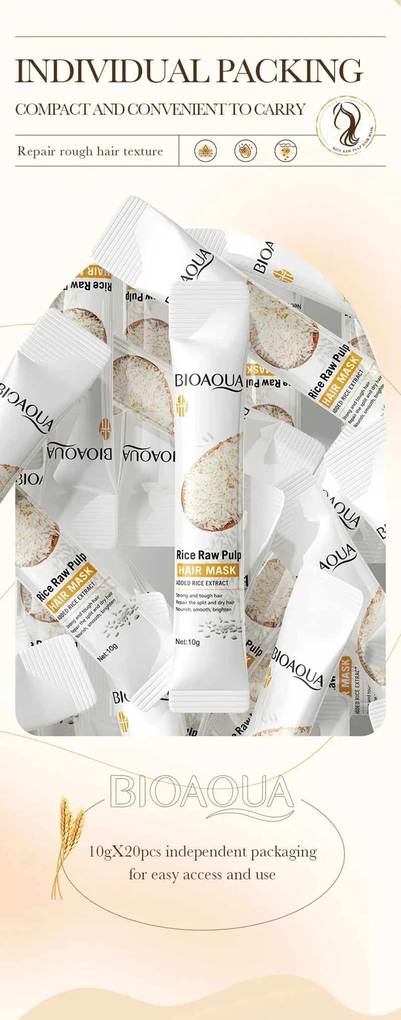 Deep Repairing Rice Hair Mask for Damaged Hair