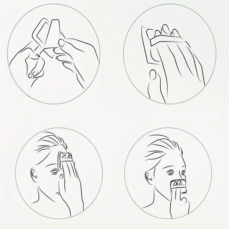 Portable Oil Blotting Sheets with Mirror and Puff - 6