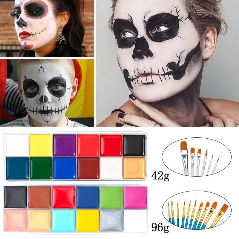 Professional Face and Body Painting Makeup Kit for Halloween