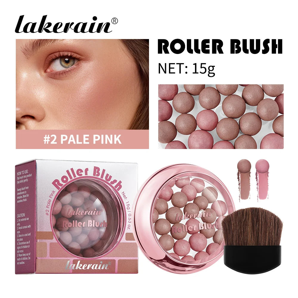 Shimmering Spherical Blush Powder Beads
