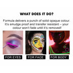 Professional 12-Color Face and Body Painting Kit with Setting Powder