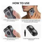 Portable Mini Electric Shaver with Digital Battery Display