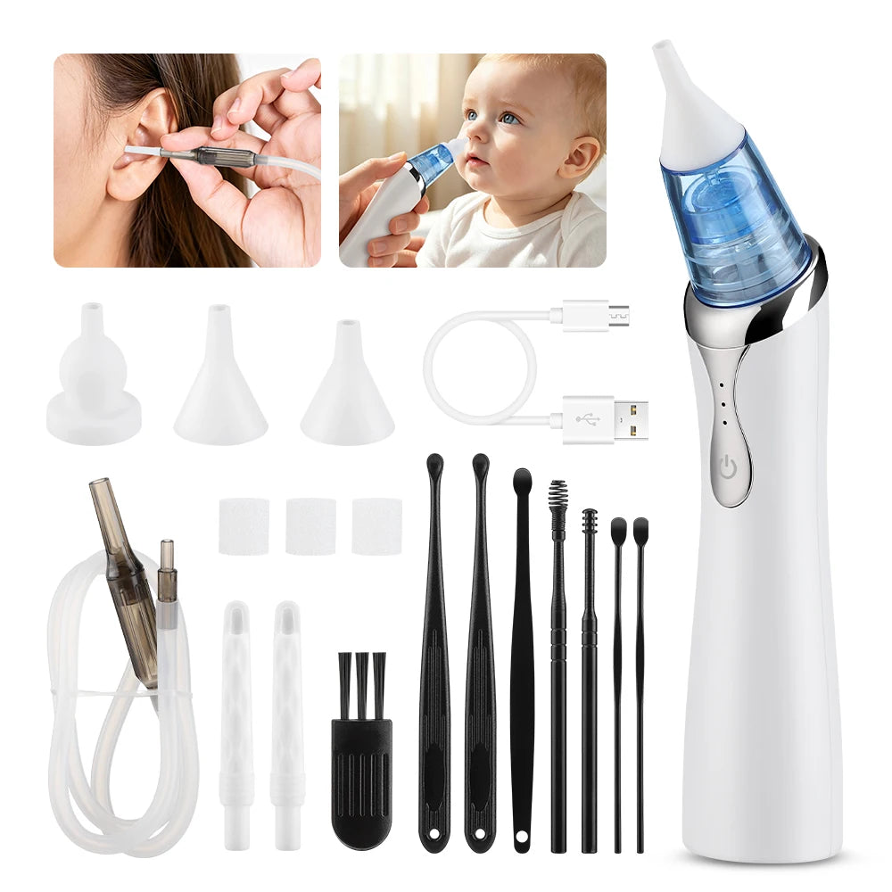 Electric Baby Nasal Aspirator and Ear Wax Removal Kit - 1