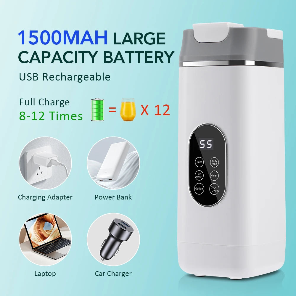 Portable 12-Blade Electric Juicer Cup