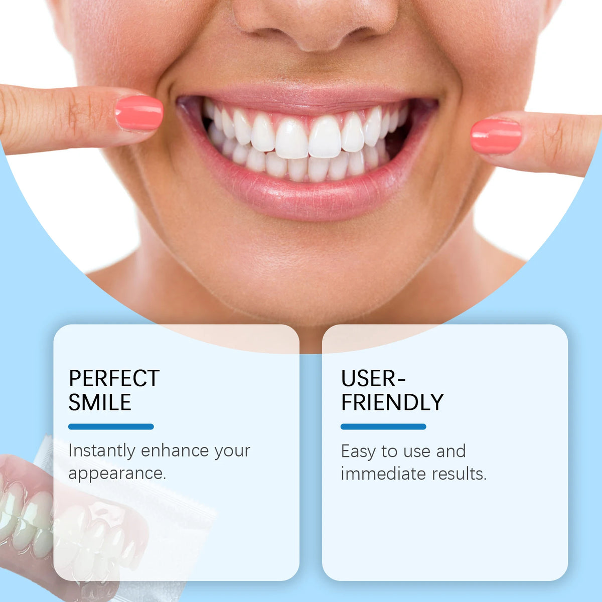 Comfortable Silicone Denture Set for Natural Smile