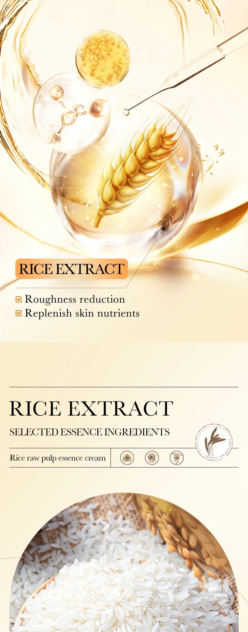 Hydrating Rice Extract Facial Cream for Radiant Skin