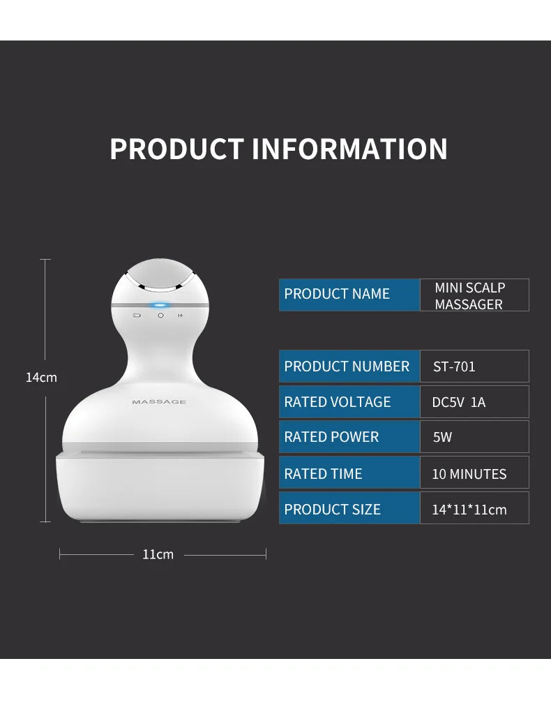 Electric Cordless Scalp and Body Massage Tool - 19