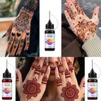 Temporary Tattoo Ink Kit with Stencils for DIY Body Art