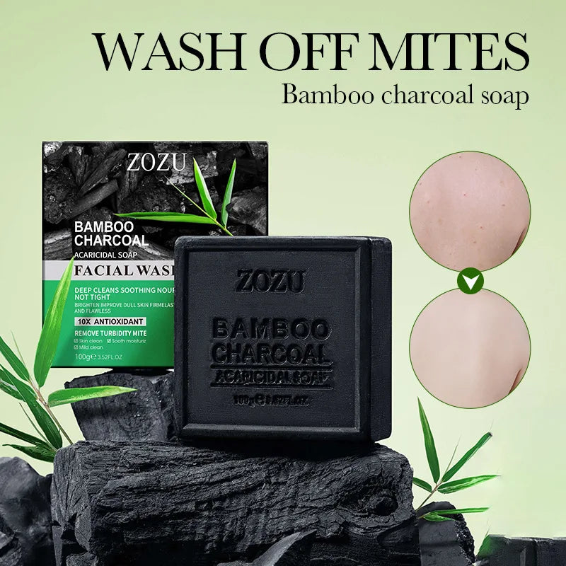 Deep Cleansing Bamboo Charcoal Soap for Clear Radiant Skin