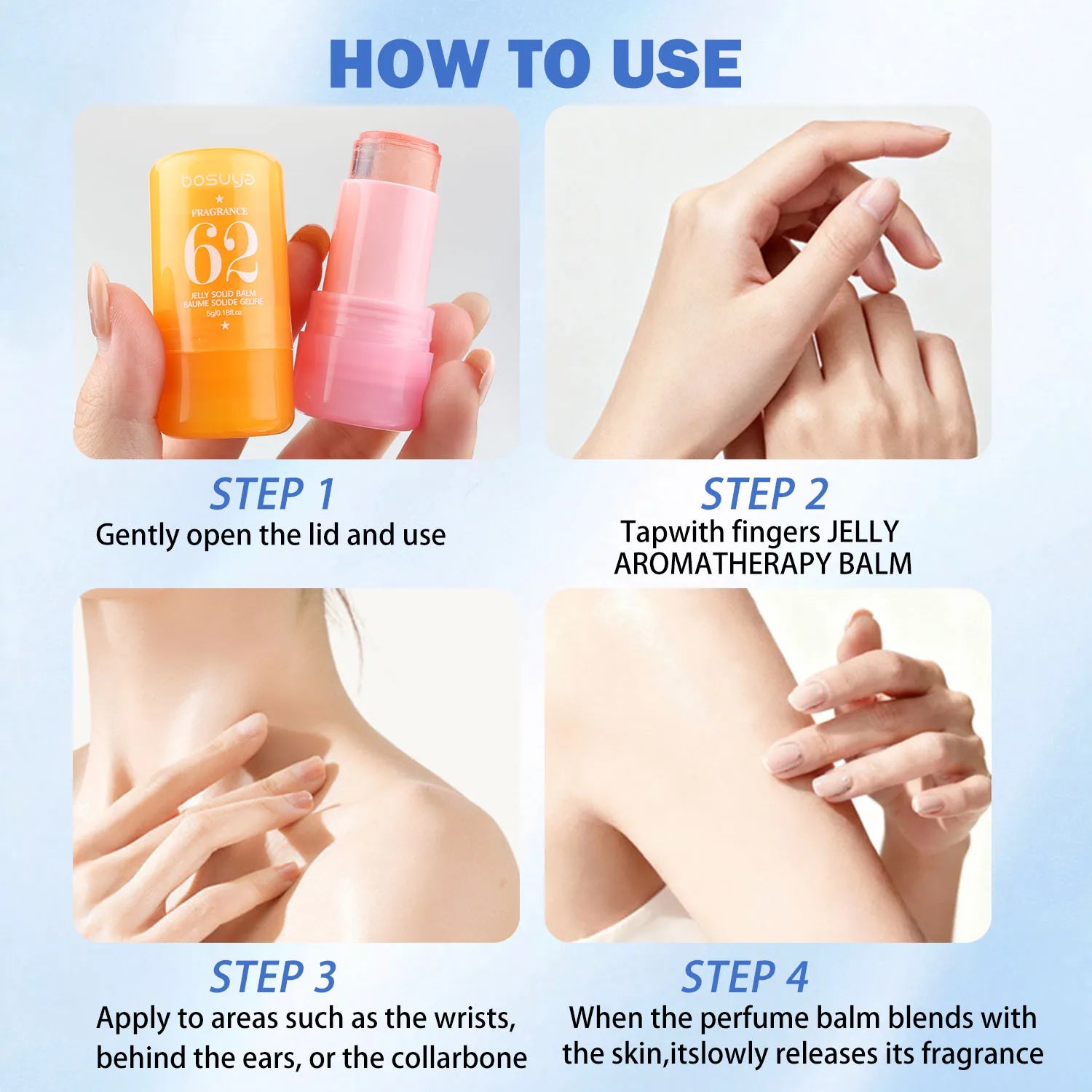 Portable Solid Perfume Jelly Balm - 6