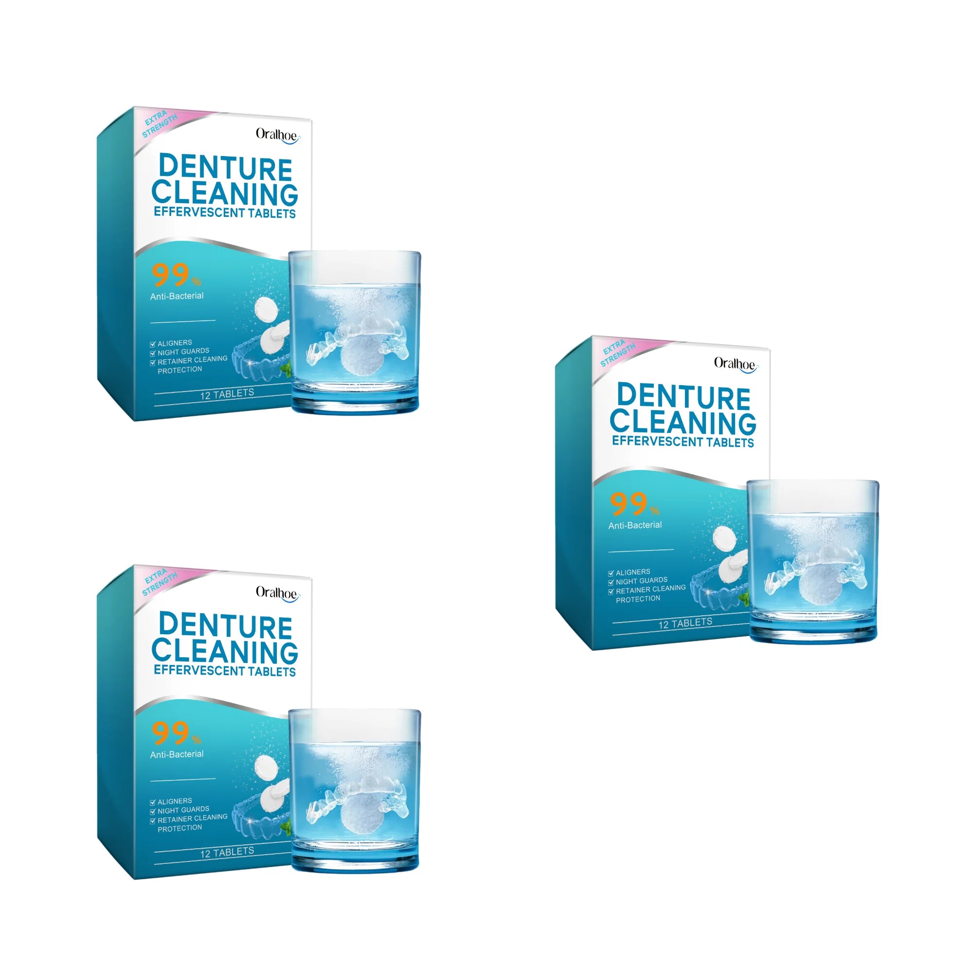 Effervescent Denture and Retainer Cleaning Tablets - 15