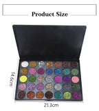 35-Color Professional Shimmer & Glitter Eyeshadow Palette