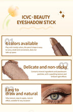 Waterproof Shimmer Eyeshadow Stick for Long-Lasting Eye Makeup