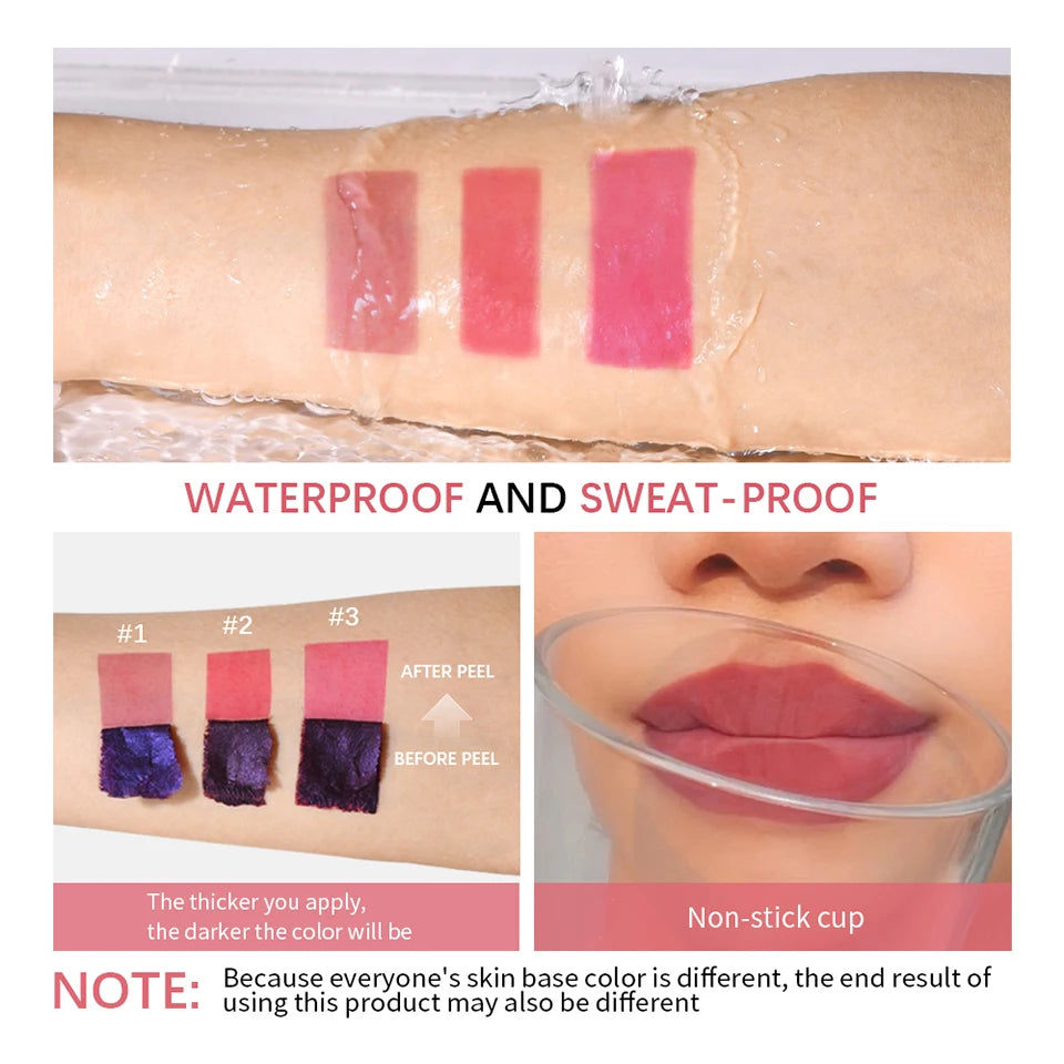 Waterproof Peel-Off Lip Stain Set