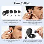 Reusable Noise-Canceling Silicone Sleep Earplugs