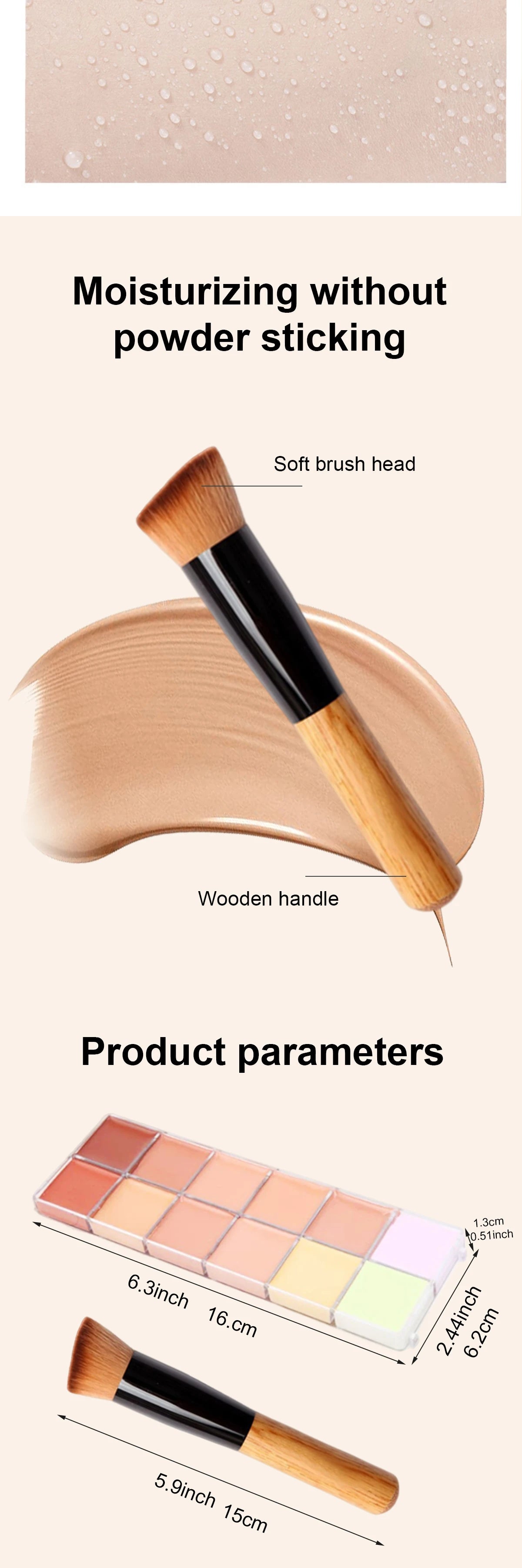 12-Color Full Coverage Concealer Palette for Flawless Skin