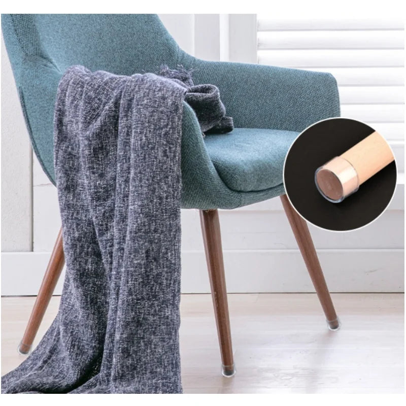 Non-Slip Transparent Chair Leg Floor Protector Pads 16-Piece Set - 4