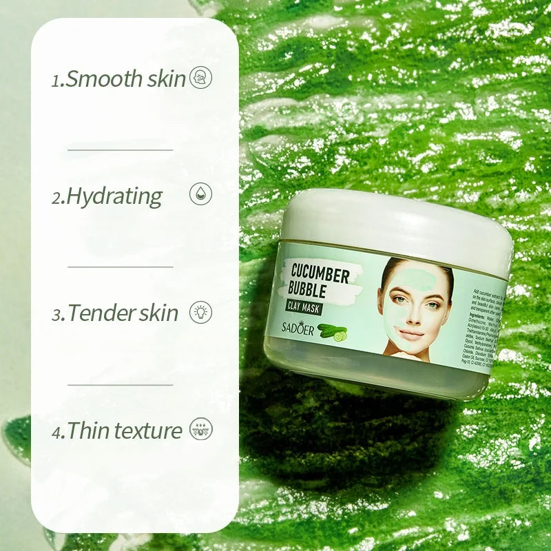 Refreshing Cucumber Bubble Clay Mask for Deep Pore Cleansing