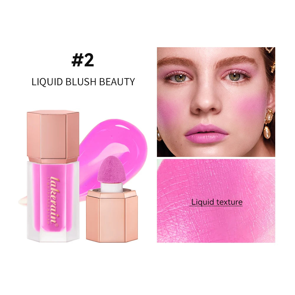 Waterproof Velvet Matte Liquid Blush with Mushroom Brush