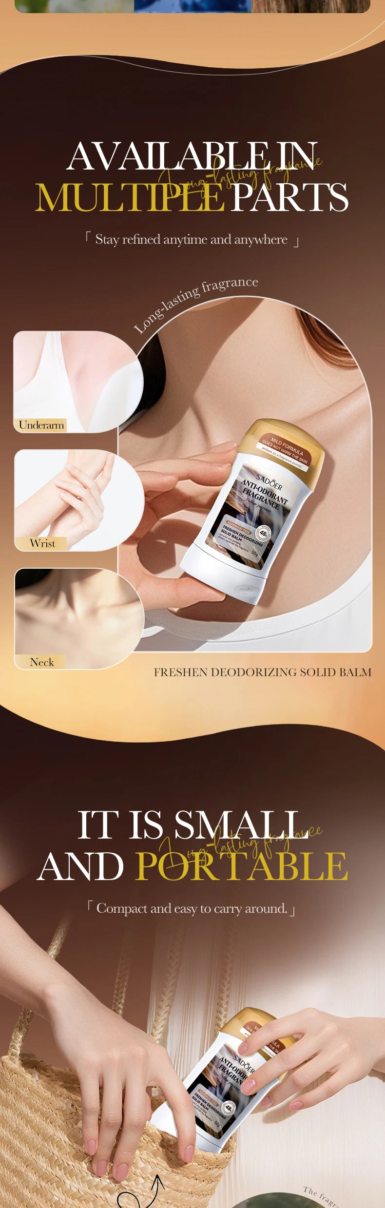 Solid Deodorant Cream for All-Day Odor Control