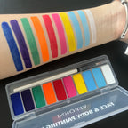 10-Color Neon UV Glow Face and Body Paint Kit