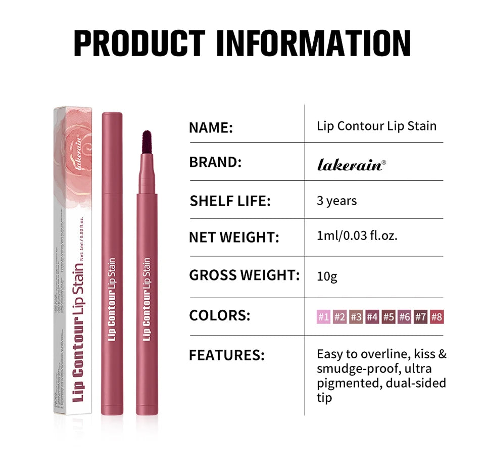 Waterproof Felt-Tip Lip Liner Stain for Sculpted Lips