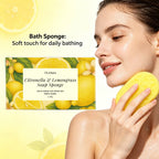 Exfoliating Lemongrass Bath Sponge for Deep Skin Cleansing