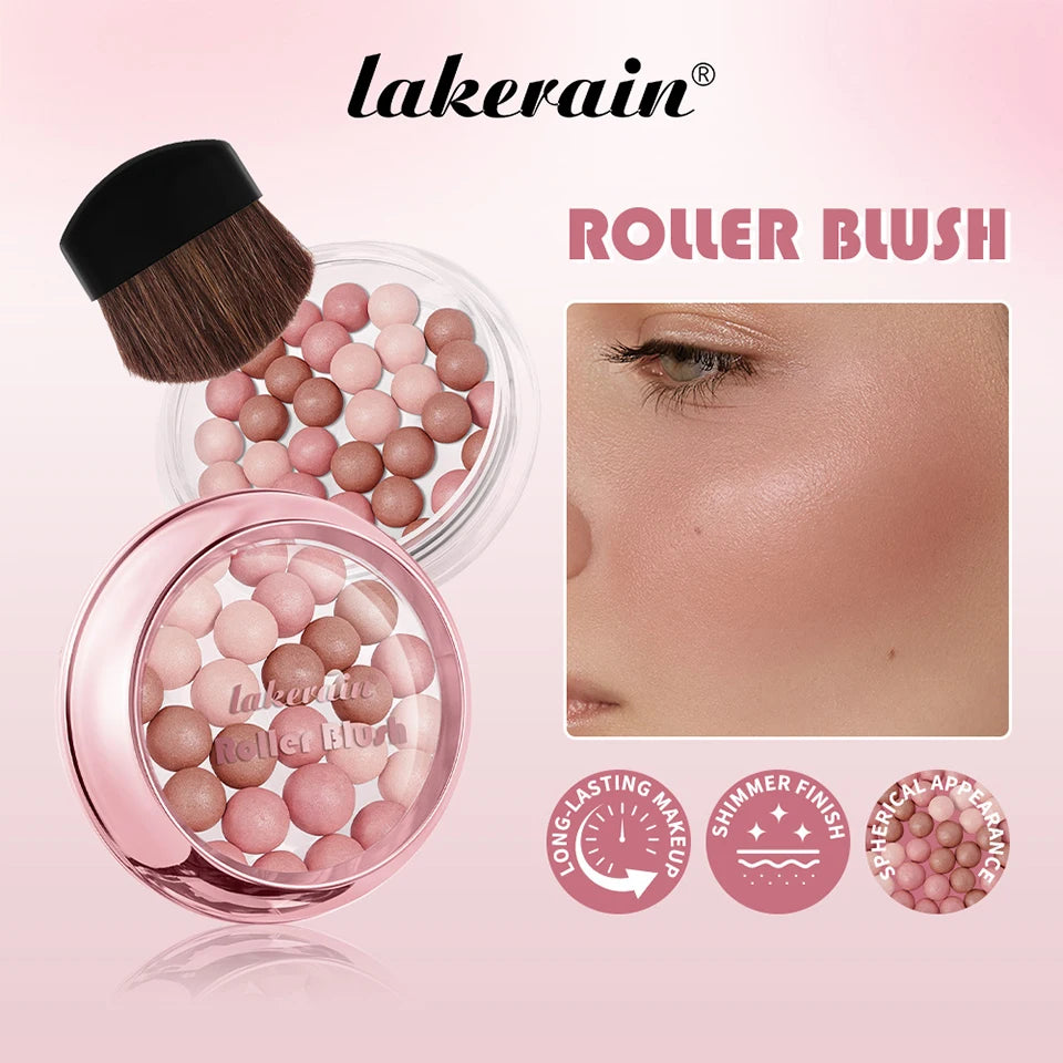 Shimmering Spherical Blush Powder Beads