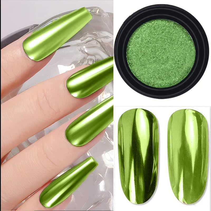 Chrome Mirror Effect Metallic Nail Art Glitter Powder